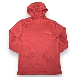 Ocean + Coast Men’s Pull Over Fishing Hoodie Coral Size Small